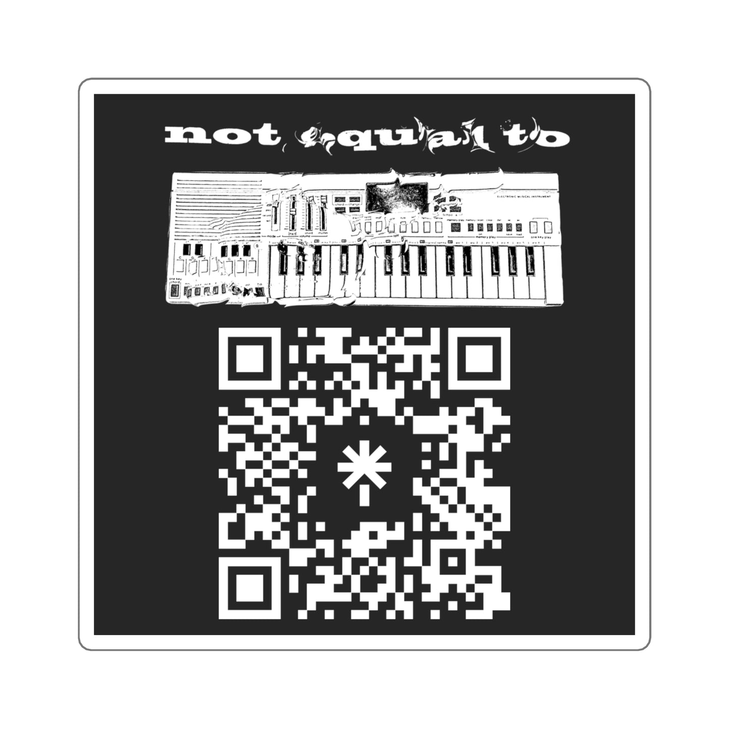 not equal to QR Sticker