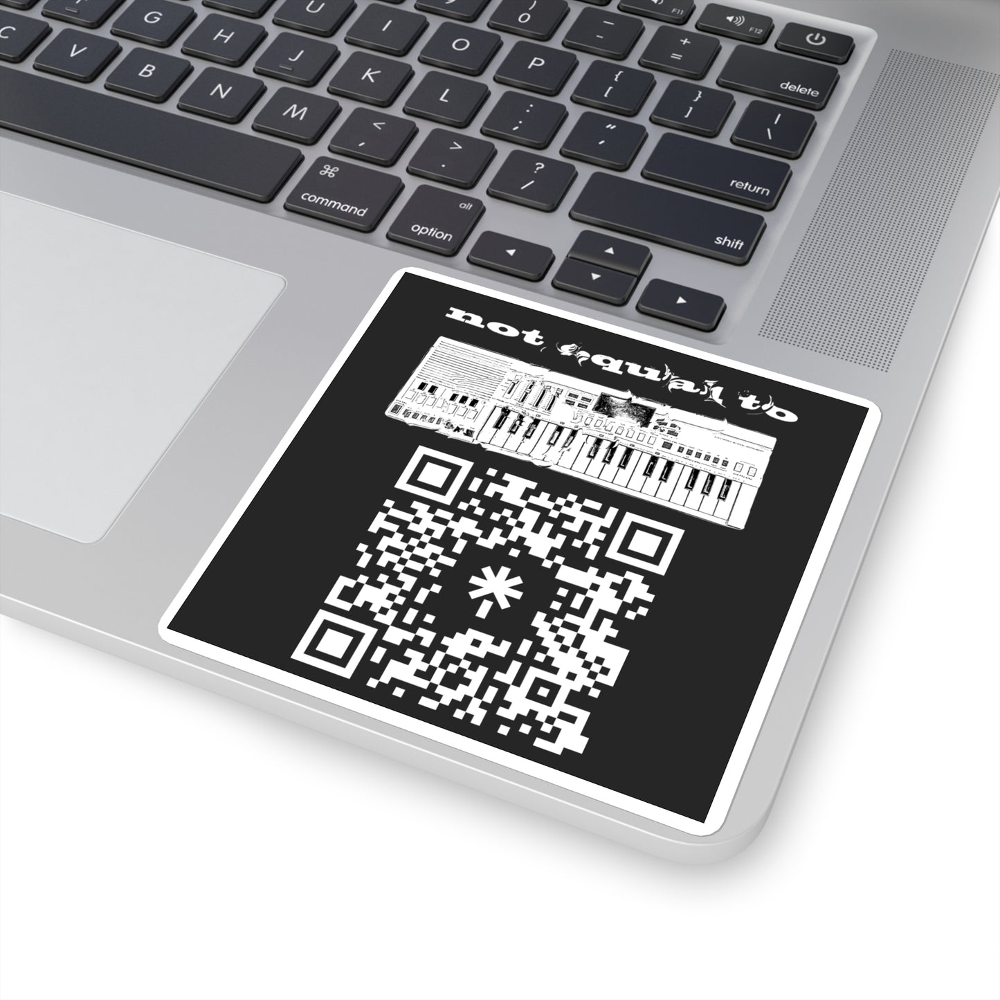 not equal to QR Sticker